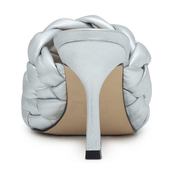 Marc Fisher Silver Metallic Heeled Sandals - Picture 3 of 9